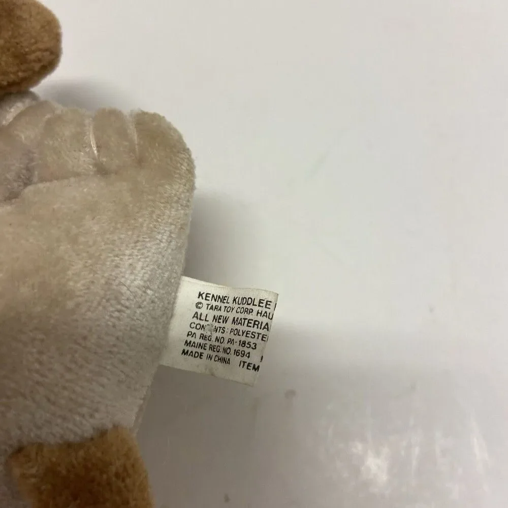 Vintage Kennel Kuddlee Pup Miniature Stuffed Plush Puppy Dog Ornament Christmas